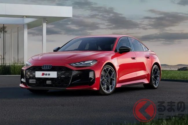 639馬力のプラグインハイブリッド! 新型アウディRS5セダン、独国仕様が凄い