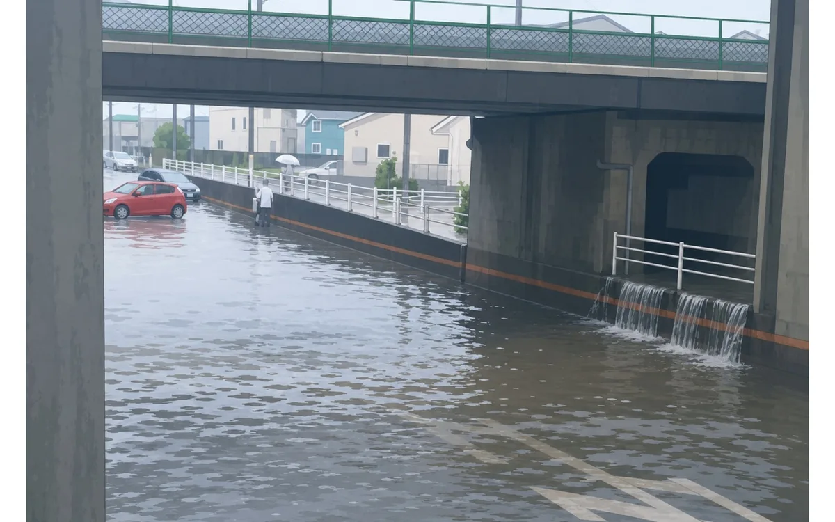 水深60cmでエンジン停止！ 冠水路にクルマで突っ込むな、JAFの衝撃テスト結果